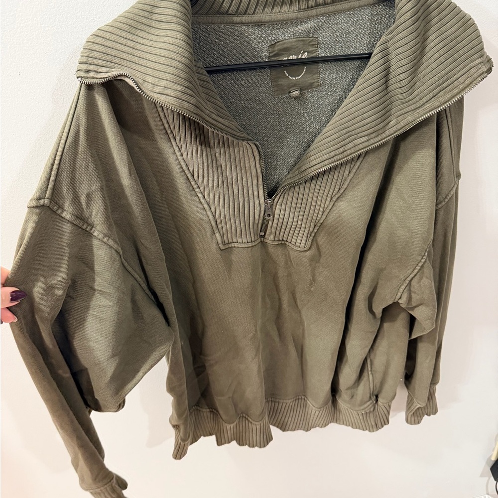 American Eagle Outfitters Olive V-Neck Sweater